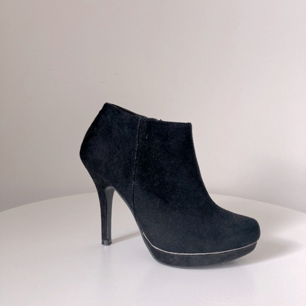 #4. Call It Spring, Collura, Suede Ankle Bootie, Size 6, Black, (Women)